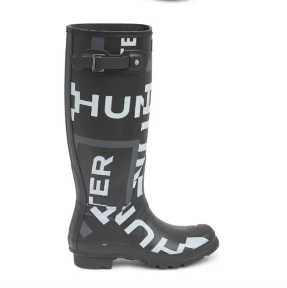 HUNTER Tall Exploded Logo Rain Boot Size 8 - Picture 10 of 11